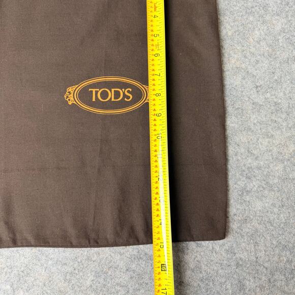 Tod's Designer Dust Bag Brown Drawstring Closure Storage Protection 12”W x 15”H - Picture 6 of 6